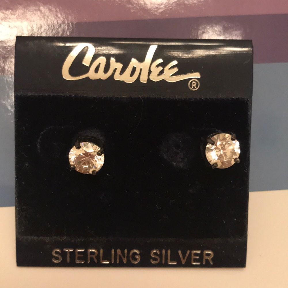 Faux diamond earrings